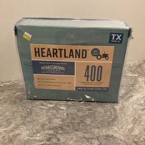 NWT Twin XL Sheet Set, 100% Cotton, 400TC, Heartland Brand, Seafoam Color